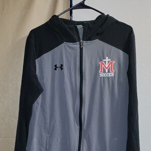 Under Armour Black and Gray Windbreaker with Performance Material